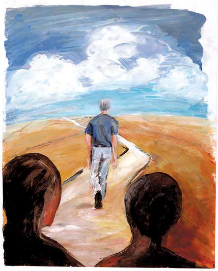 Painted illustration of "Death with Dignity"